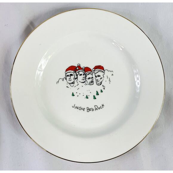 Vtg 1999 Dayton Hudson Merry Masterpieces Salad Plates Christmas Set of 4 - Picture 3 of 8